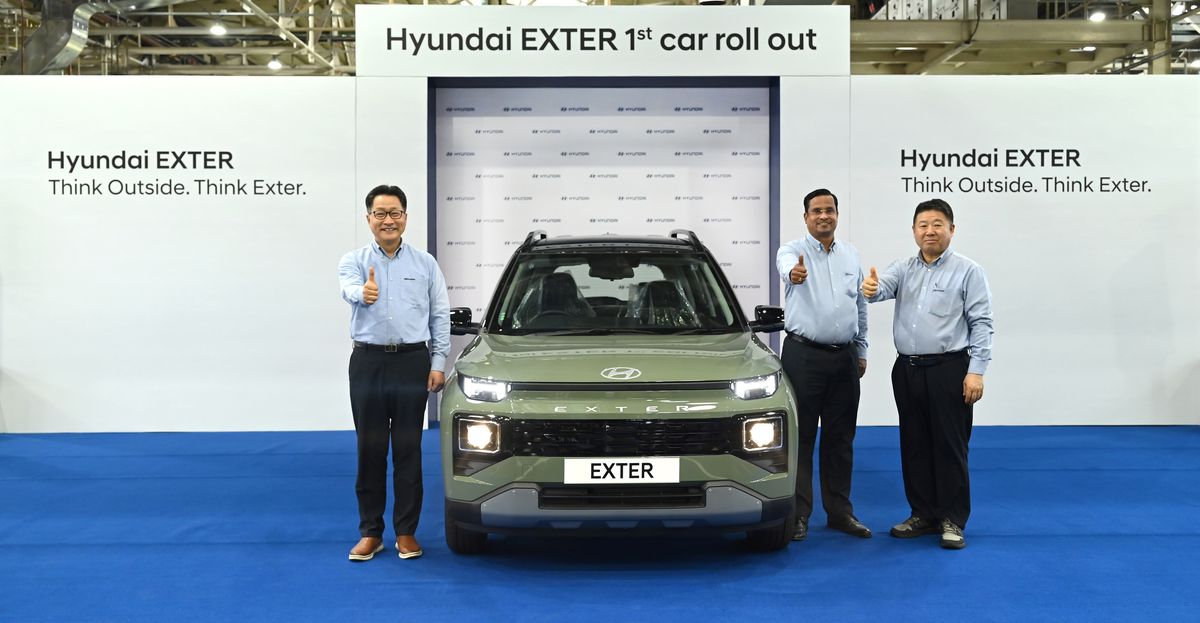 HMI Rolls-out the 1st Hyundai EXTER from its state-of-the-art manufacturing facility in Sriperumbudur elevating HMIL to a full-range SUV maker