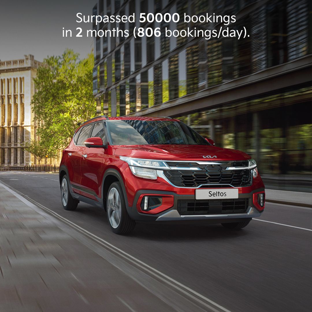 The Highly Anticipated and Now Most Successful mid-SUV: Seltos Surpasses 50,000 Bookings in 2 Months