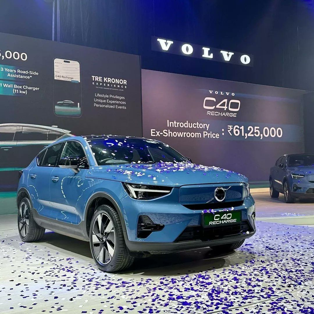Volvo Car India launches its first Born Electric C40 Recharge at an introductory ex-showroom price of Rs. 61, 25,000 lakhs