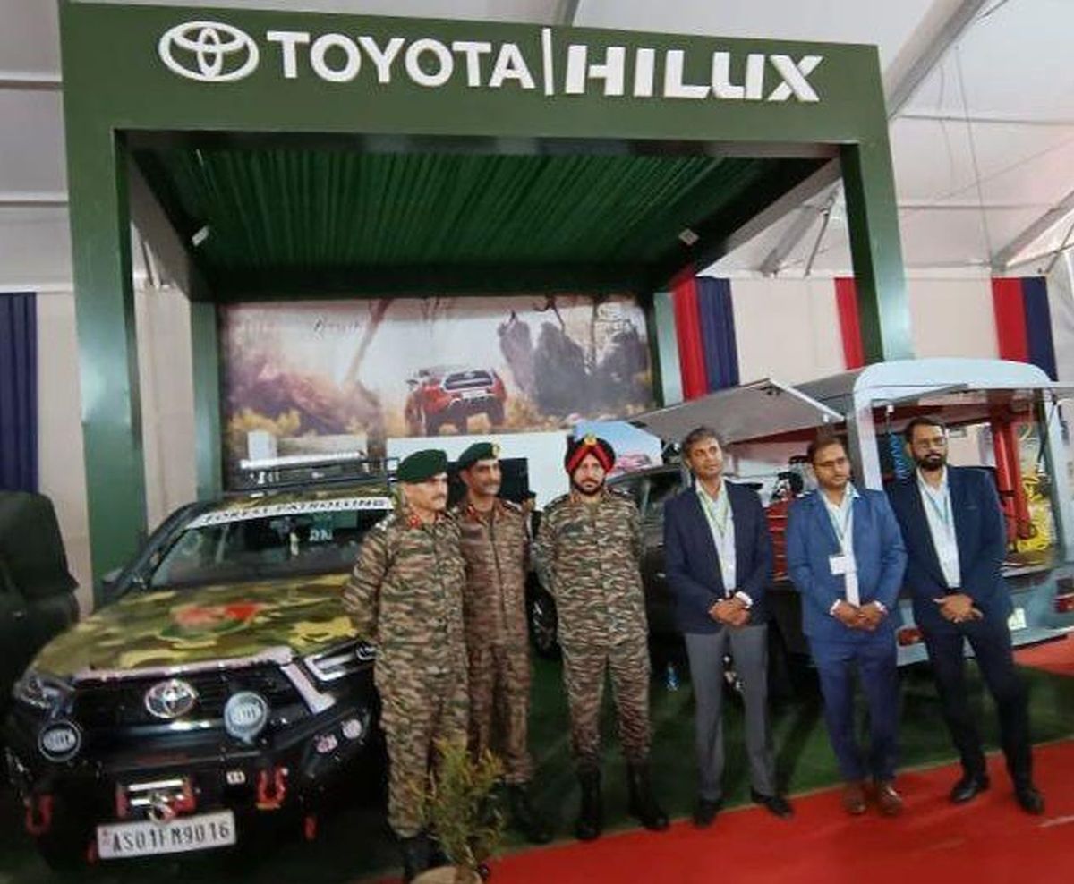 Toyota Kirloskar Motor Showcases Its Special-purpose Hilux at the East Tech (2023), organised under the aegis of the Eastern Command of the Indian Army