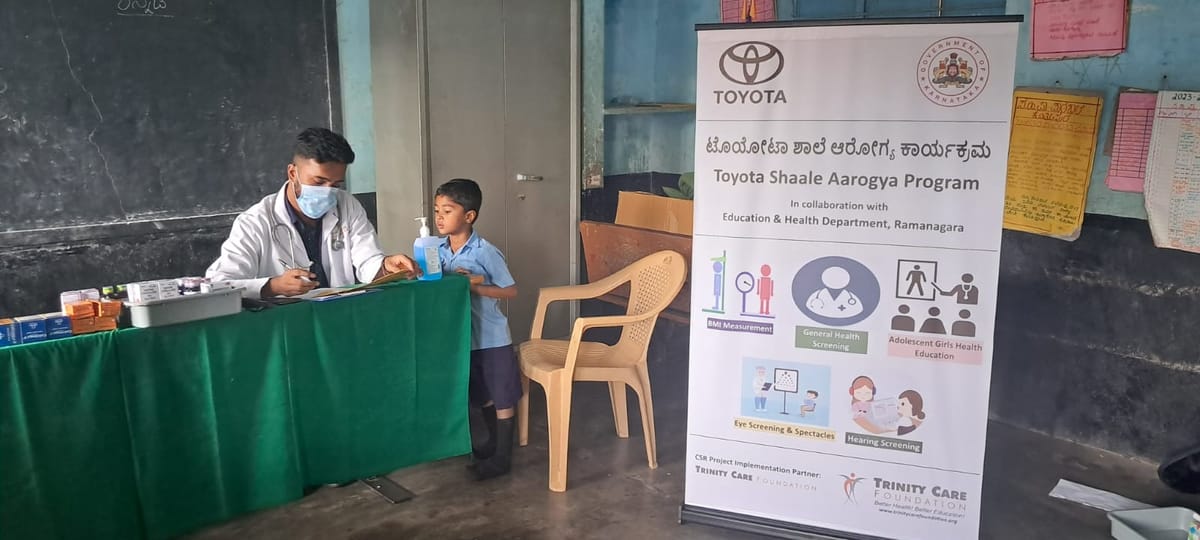 Toyota Kirloskar Motor Initiates Health Check drive for over 10,000 School Children in Ramanagara