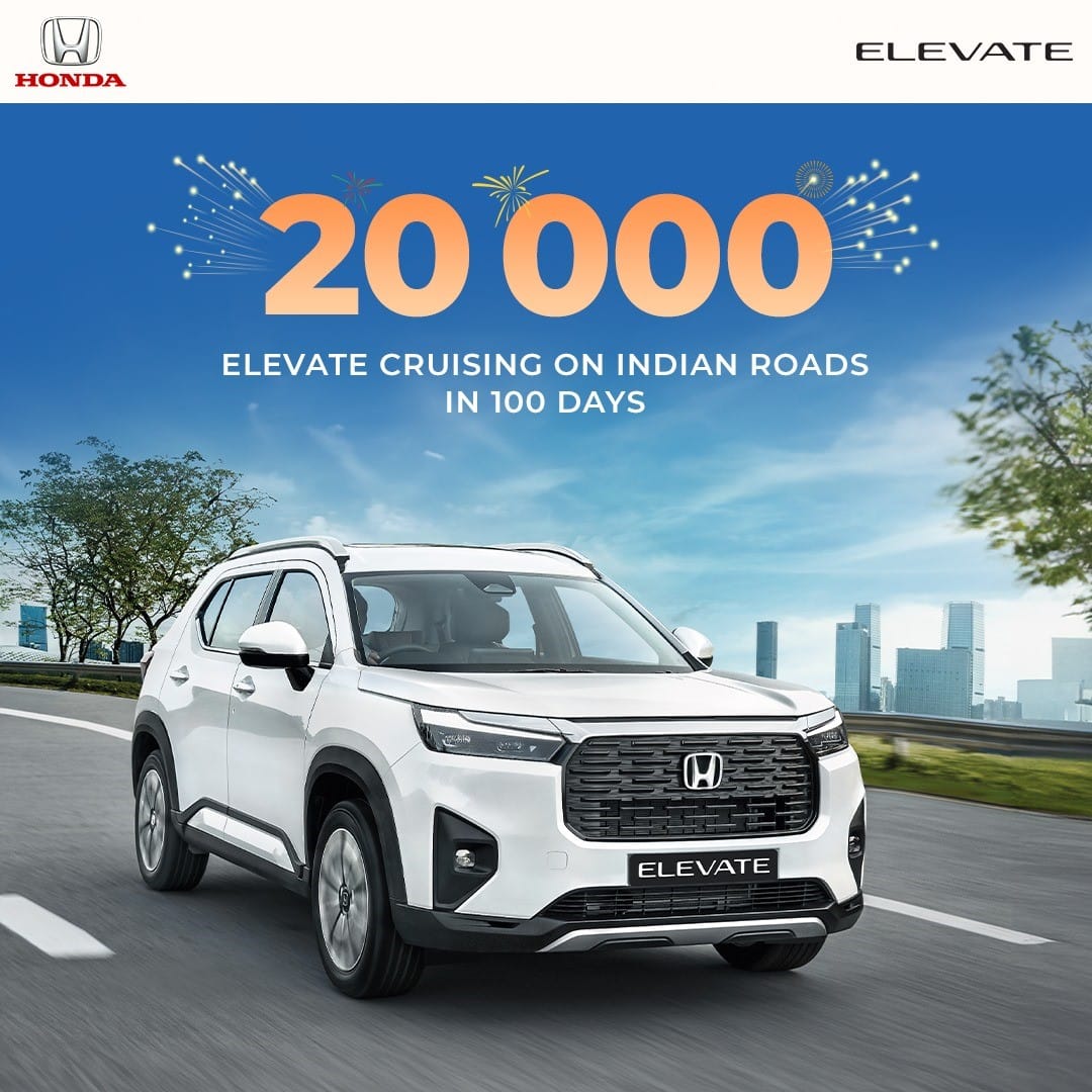 Honda Elevate marks 20,000 cumulative sales milestone in 100 days after launch