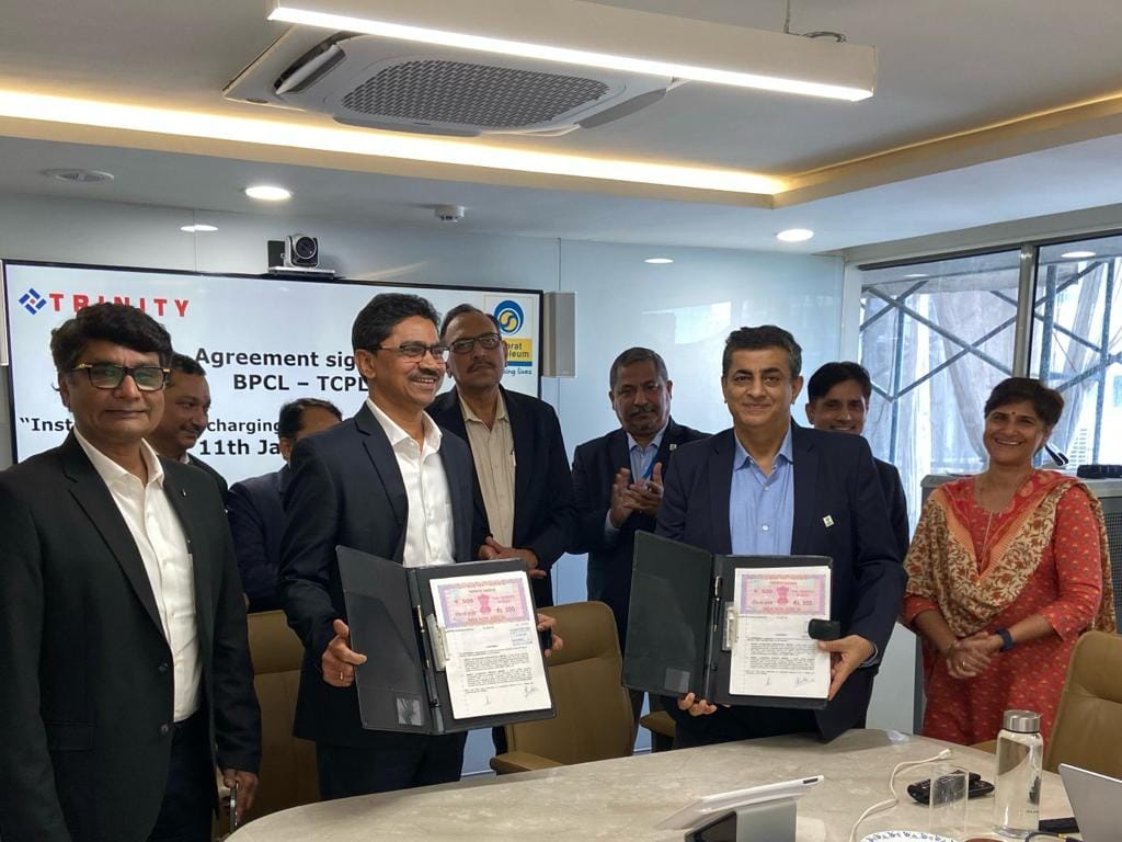 Bharat Petroleum Corporation Limited enters into an agreement with Trinity Cleantech Private Limited