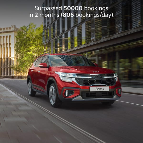 The Highly Anticipated and Now Most Successful mid-SUV: Seltos Surpasses 50,000 Bookings in 2 Months