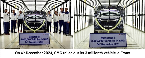 Suzuki Motor Gujarat achieves 3 million cumulative production