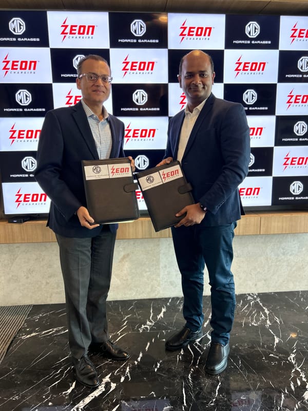 MG Motor India Partners with Zeon Electric to Expand EV Charging Network