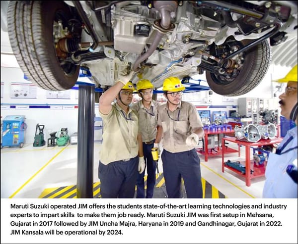 Maruti Suzuki to set up its 4th Japan-India Institute for Manufacturing (JIM)