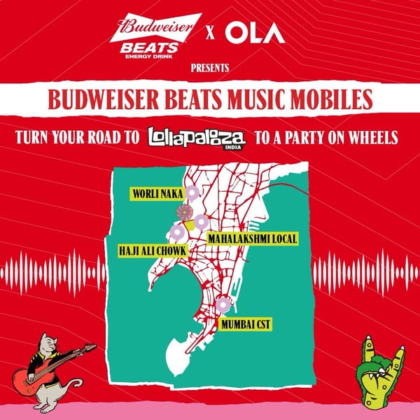 Budweiser Partners Ola to offer Lollapalooza India attendees free, fun, and safe rides