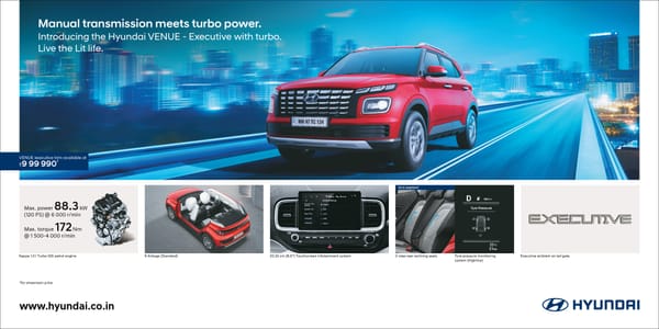 Hyundai Motor India Introduces VENUE Executive Turbo