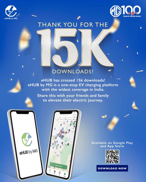 eHUB by MG app crosses 15,000 downloads